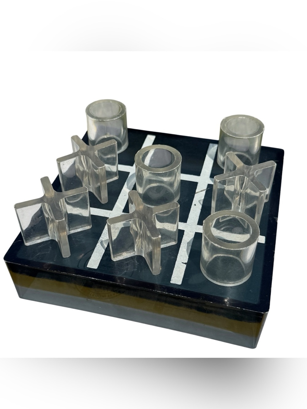 VTG Lucite Tic Tac Toe Game Retro Acrylic Coffee Table Decor MCM Coffee Table